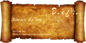 Danis Éva névjegykártya
